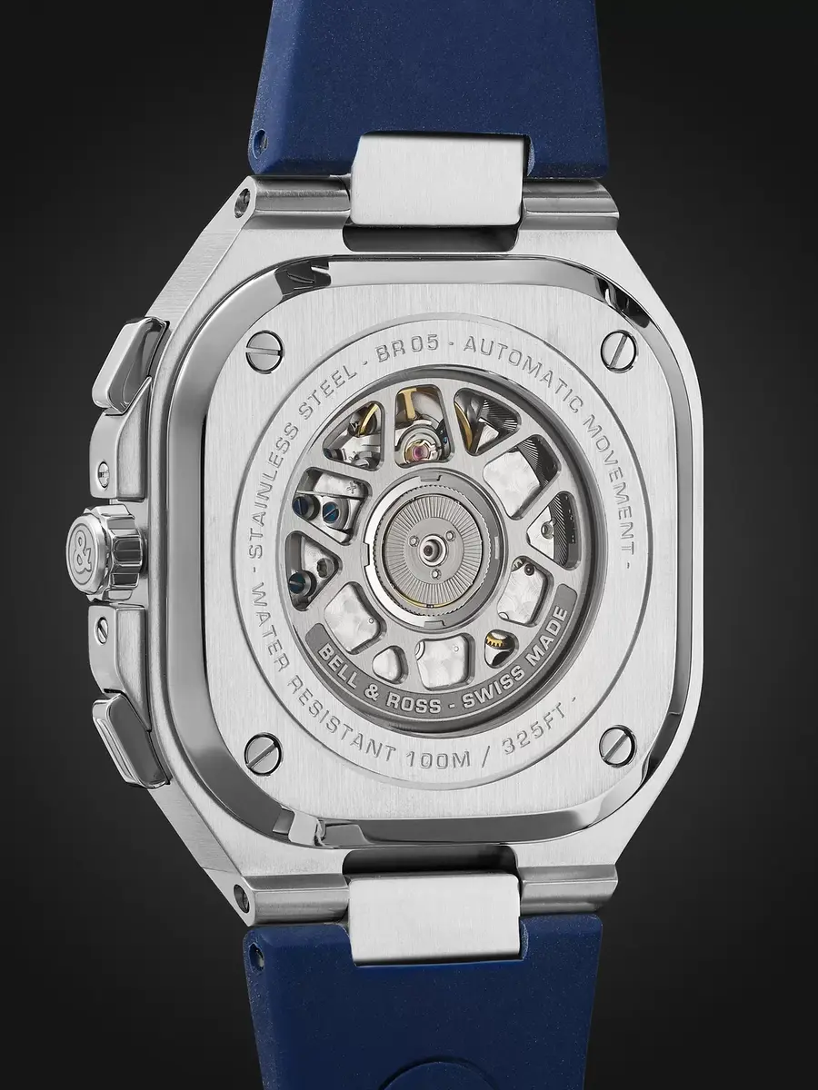 Bell & Ross BR 05 Automatic Chronograph Stainless Steel Watch, Ref. BR05C-BUBU-ST/SRB - Men | Thumbnail 5