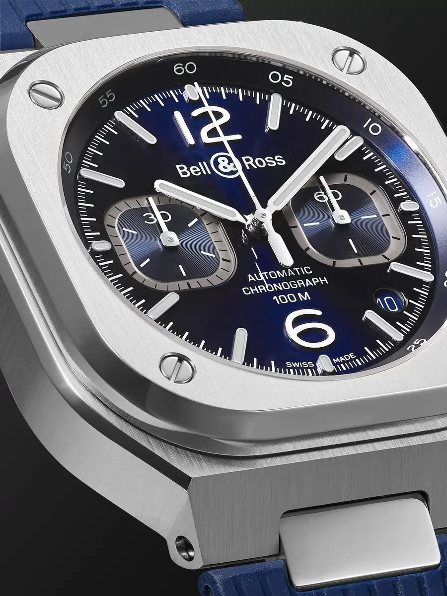 Bell & Ross BR 05 Automatic Chronograph Stainless Steel Watch, Ref. BR05C-BUBU-ST/SRB - Men | Thumbnail 6