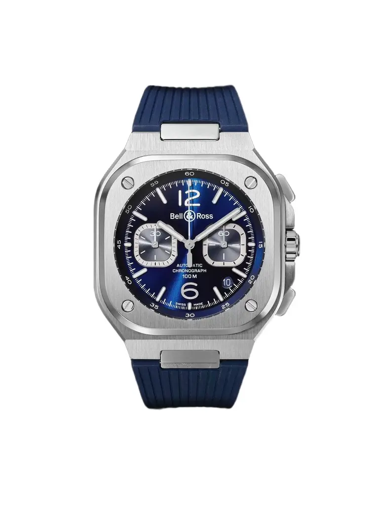 Bell & Ross BR 05 Automatic Chronograph Stainless Steel Watch, Ref. BR05C-BUBU-ST/SRB - Men | Image 1 Bell & Ross BR 05 Automatic Chronograph Stainless Steel Watch, Ref. BR05C-BUBU-ST/SRB - Men | Image 1