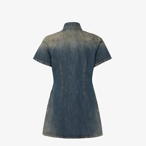 Fendi Washed Denim Short Dress | Thumbnail 2 Fendi Washed Denim Short Dress | Thumbnail 2