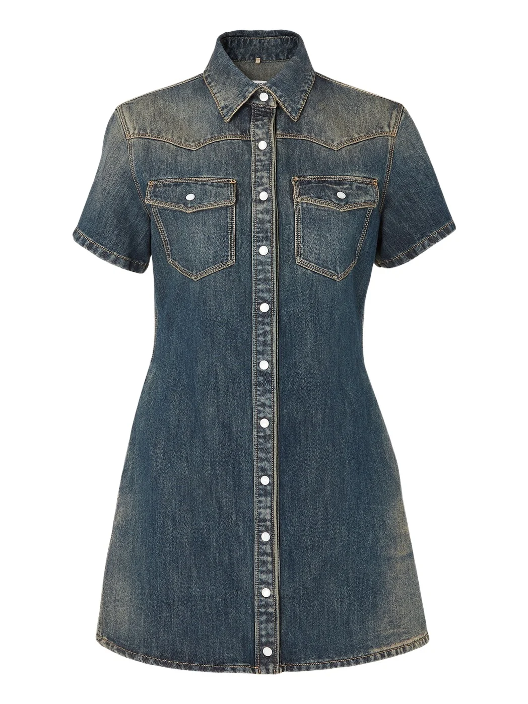 Fendi Washed Denim Short Dress