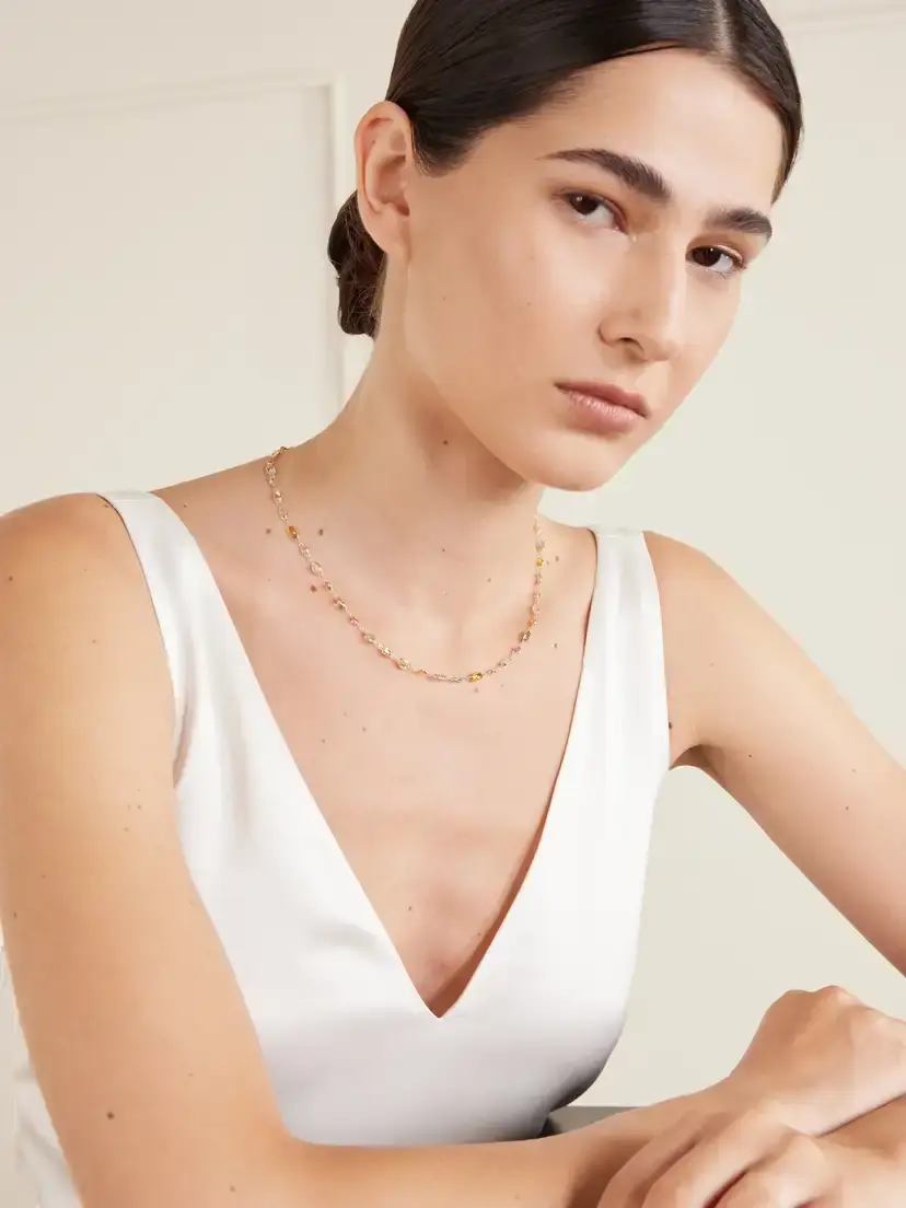 JIA JIA Chakra 18-karat Gold And Sapphire Beaded Necklace | Thumbnail 2 JIA JIA Chakra 18-karat Gold And Sapphire Beaded Necklace | Thumbnail 2
