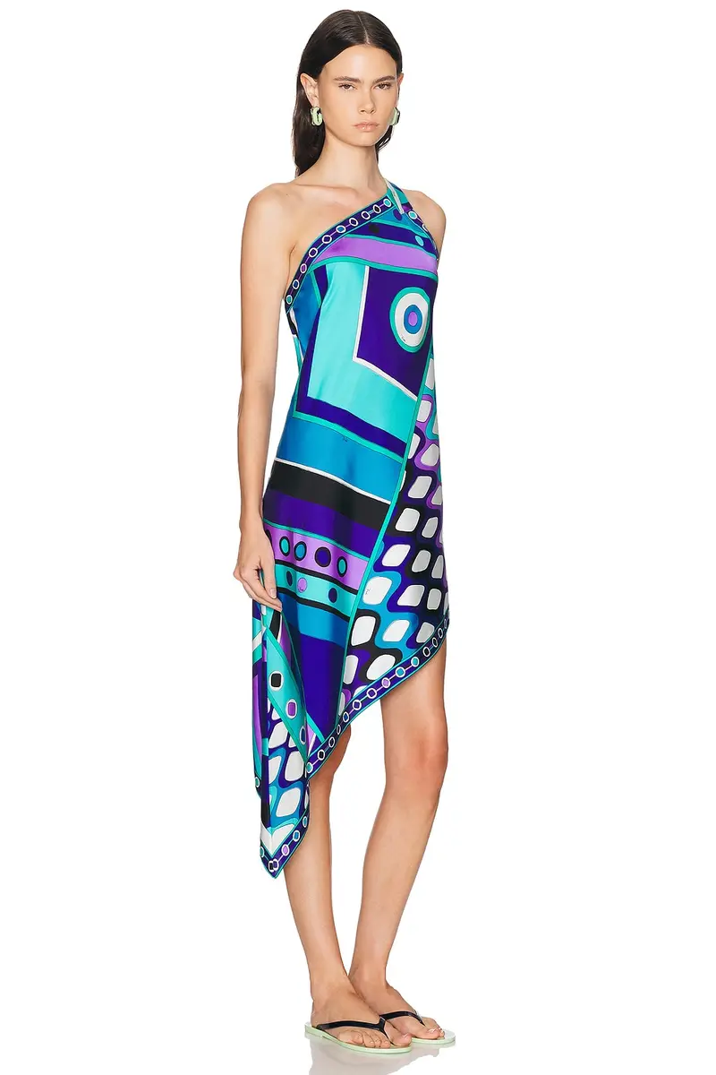 PUCCI Silk Twill Asymmetric Dress | Thumbnail 2 PUCCI Silk Twill Asymmetric Dress | Thumbnail 2