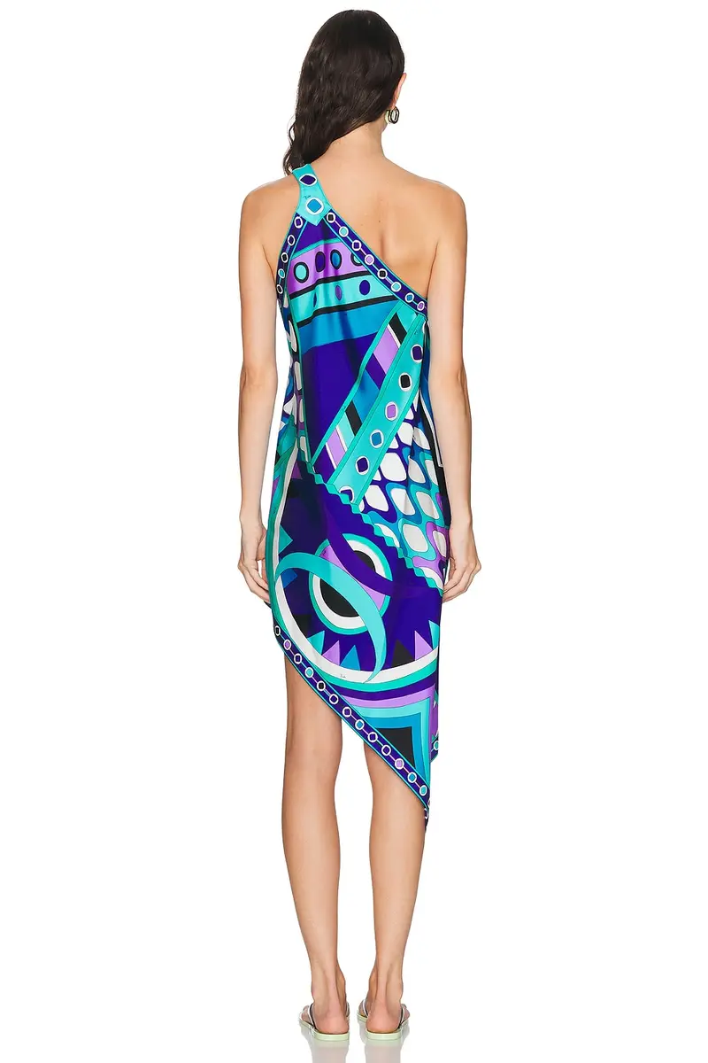 PUCCI Silk Twill Asymmetric Dress | Thumbnail 4 PUCCI Silk Twill Asymmetric Dress | Thumbnail 4