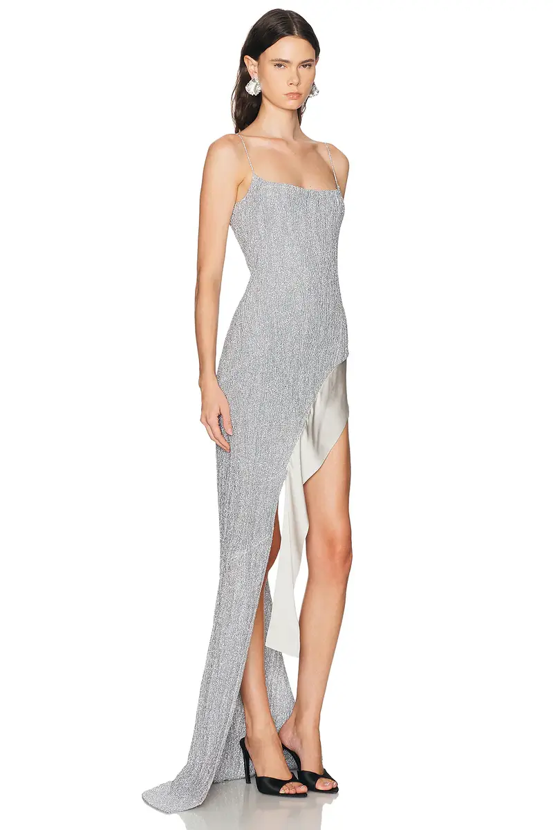 Burc Akyol Mila Lurex Gown | Thumbnail 2