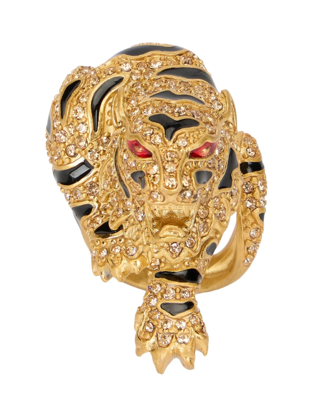 Gold Crystal-Embellished Roar Ring Gold Crystal-Embellished Roar Ring
