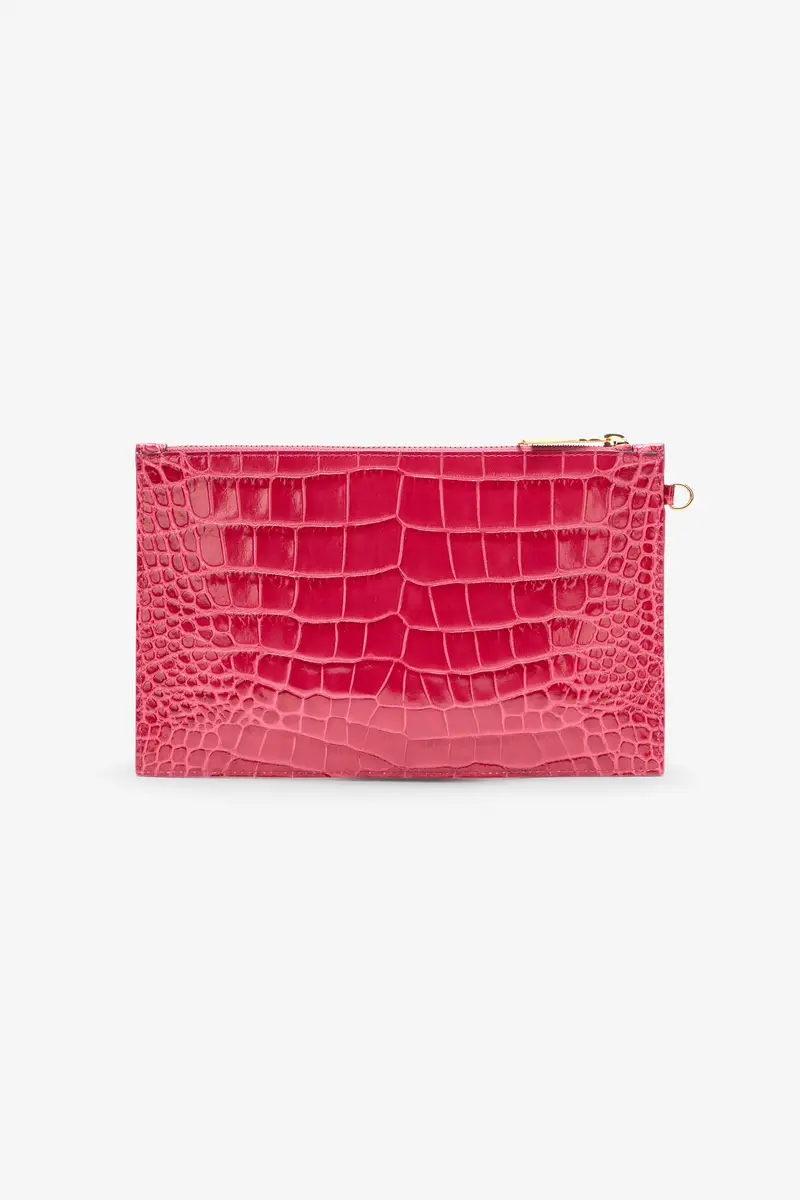 Roberto Cavalli Crocodile-Effect Flat Clutch | Thumbnail 3 Roberto Cavalli Crocodile-Effect Flat Clutch | Thumbnail 3