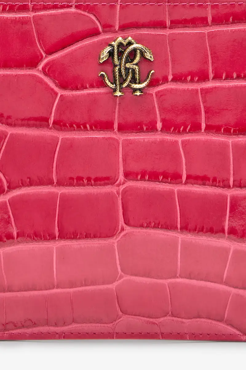 Roberto Cavalli Crocodile-Effect Flat Clutch | Thumbnail 4 Roberto Cavalli Crocodile-Effect Flat Clutch | Thumbnail 4