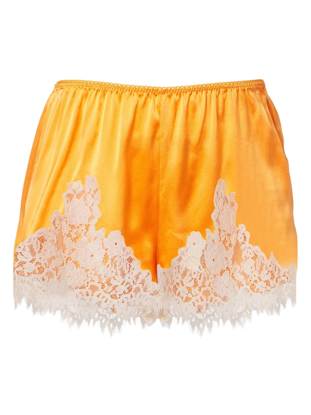 DÔEN Dôen Iona lace-trimmed silk satin shorts