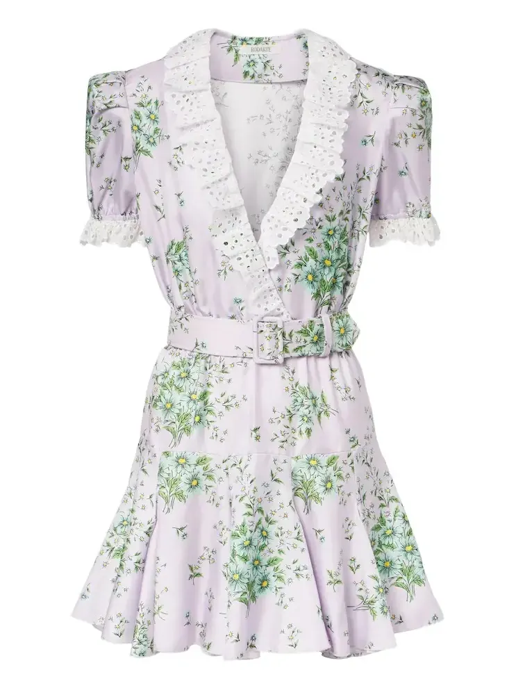 Floral silk twill minidress Floral silk twill minidress