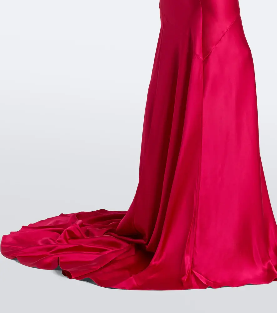 Alex Perry Halterneck silk satin gown | Thumbnail 5 Alex Perry Halterneck silk satin gown | Thumbnail 5
