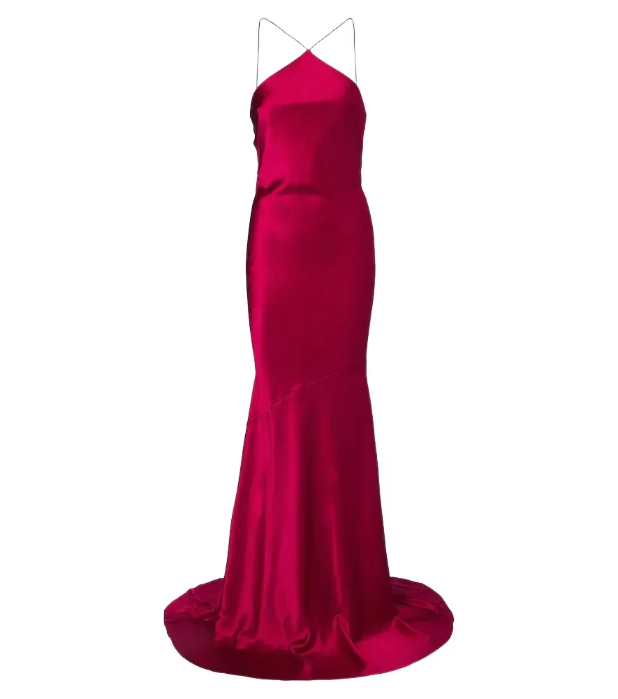 Alex Perry Halterneck silk satin gown | Image 1 Alex Perry Halterneck silk satin gown | Image 1