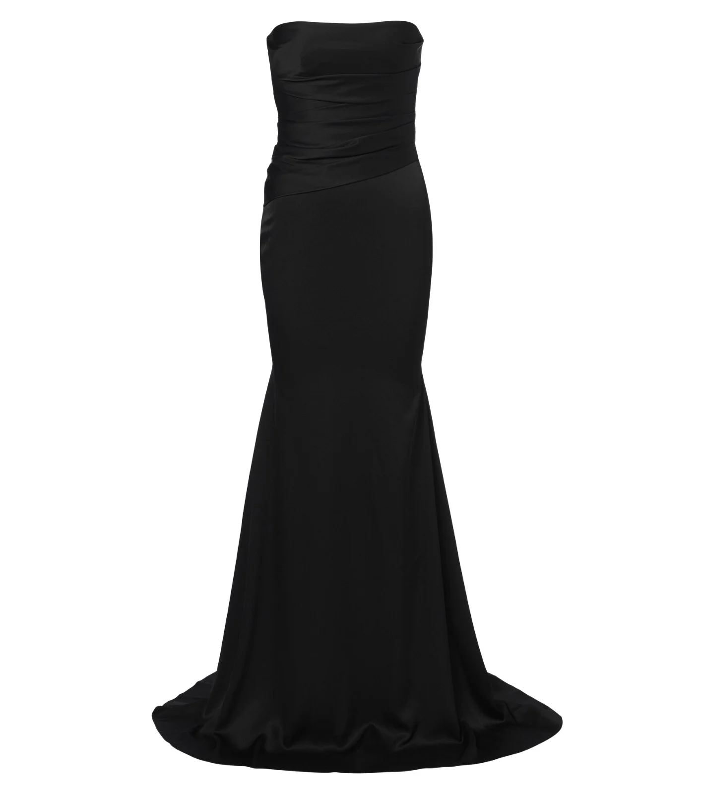 Draped strapless crêpe satin gown Draped strapless crêpe satin gown