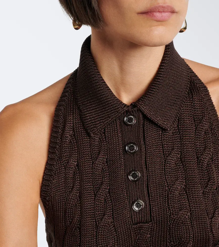 Ralph Lauren Collection Cable-knit silk halterneck top | Thumbnail 5 Ralph Lauren Collection Cable-knit silk halterneck top | Thumbnail 5