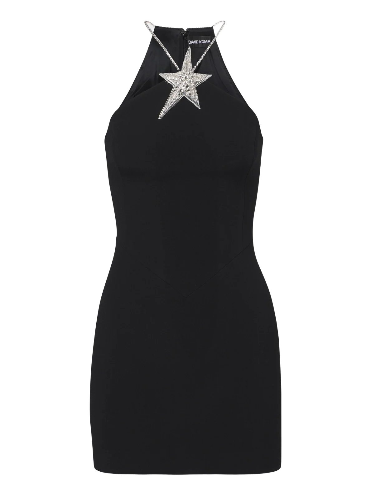 Embellished halterneck minidress
