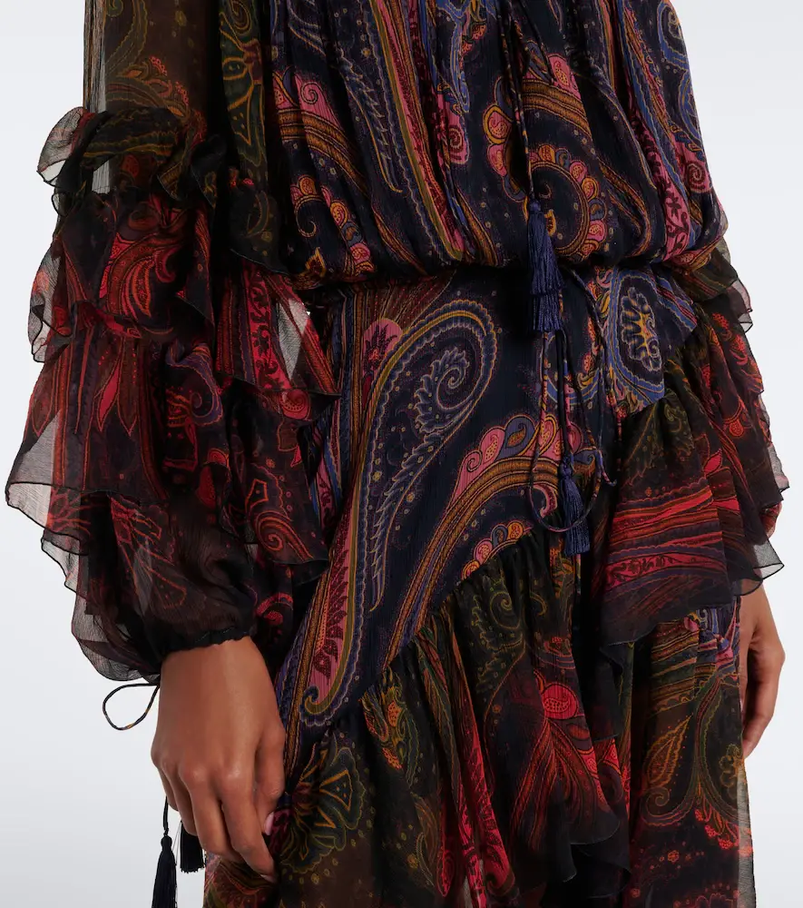 Etro Printed silk chiffon gown | Thumbnail 5