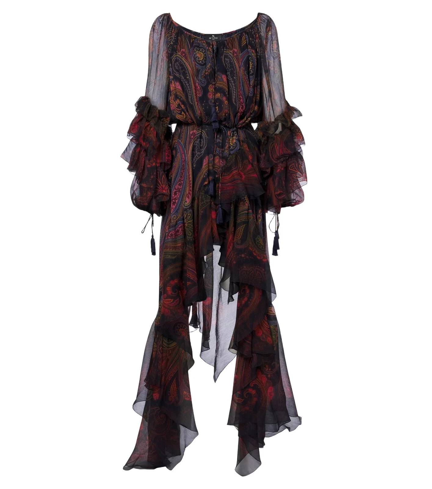Printed silk chiffon gown Printed silk chiffon gown