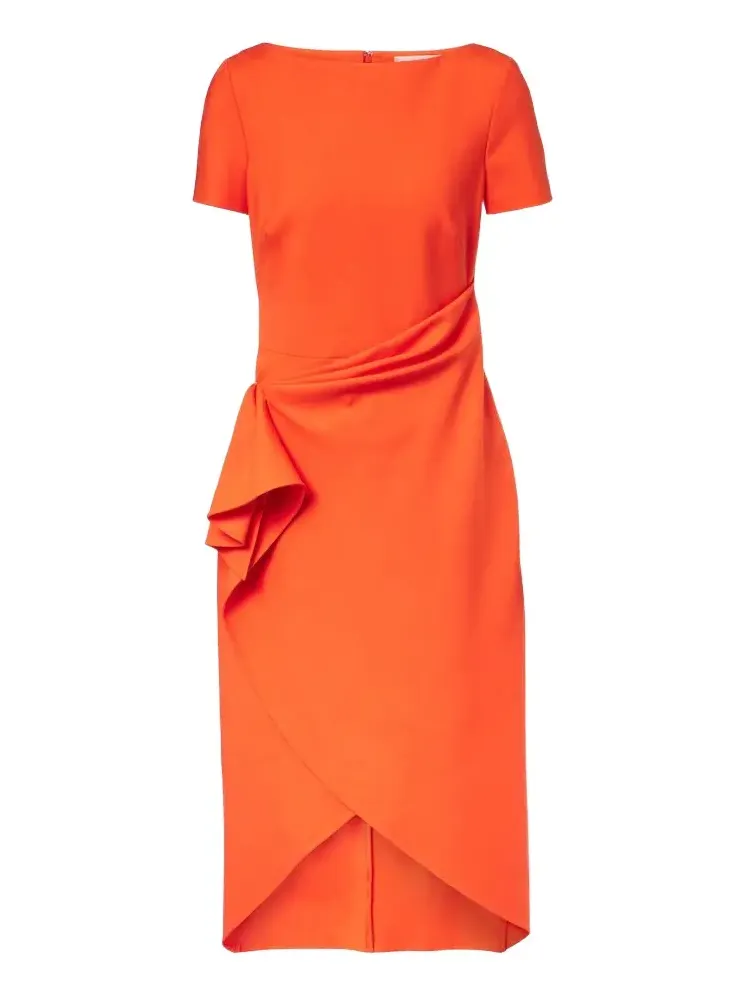 Draped wool-blend midi dress Draped wool-blend midi dress