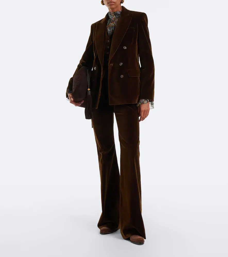 Etro Double-breasted cotton velvet blazer | Thumbnail 5 Etro Double-breasted cotton velvet blazer | Thumbnail 5