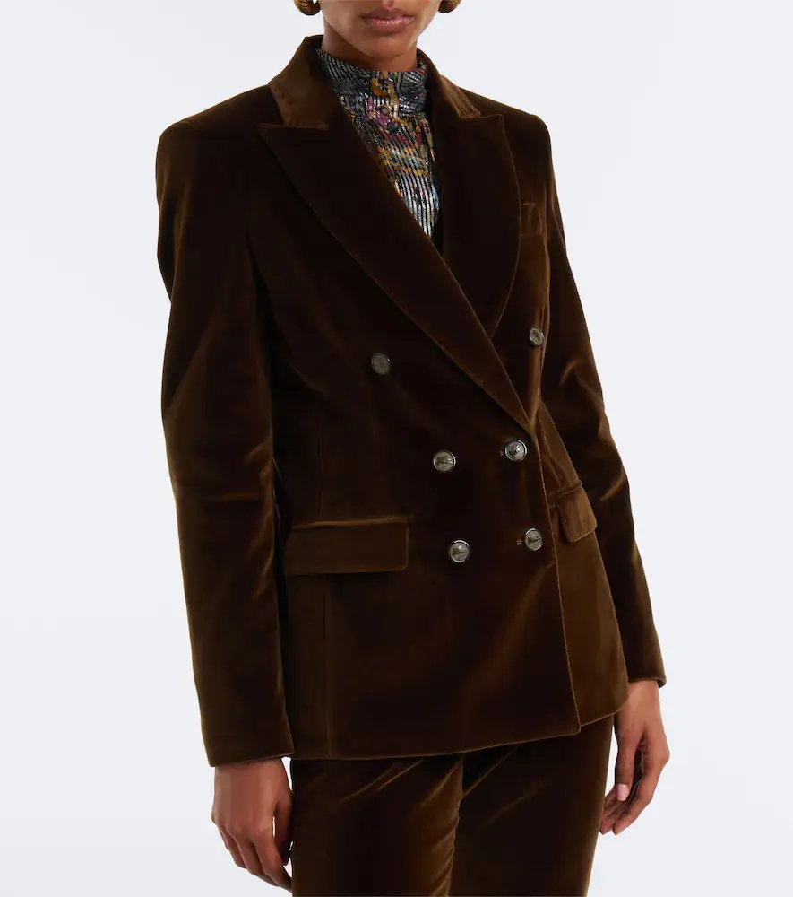Etro Double-breasted cotton velvet blazer | Thumbnail 6 Etro Double-breasted cotton velvet blazer | Thumbnail 6