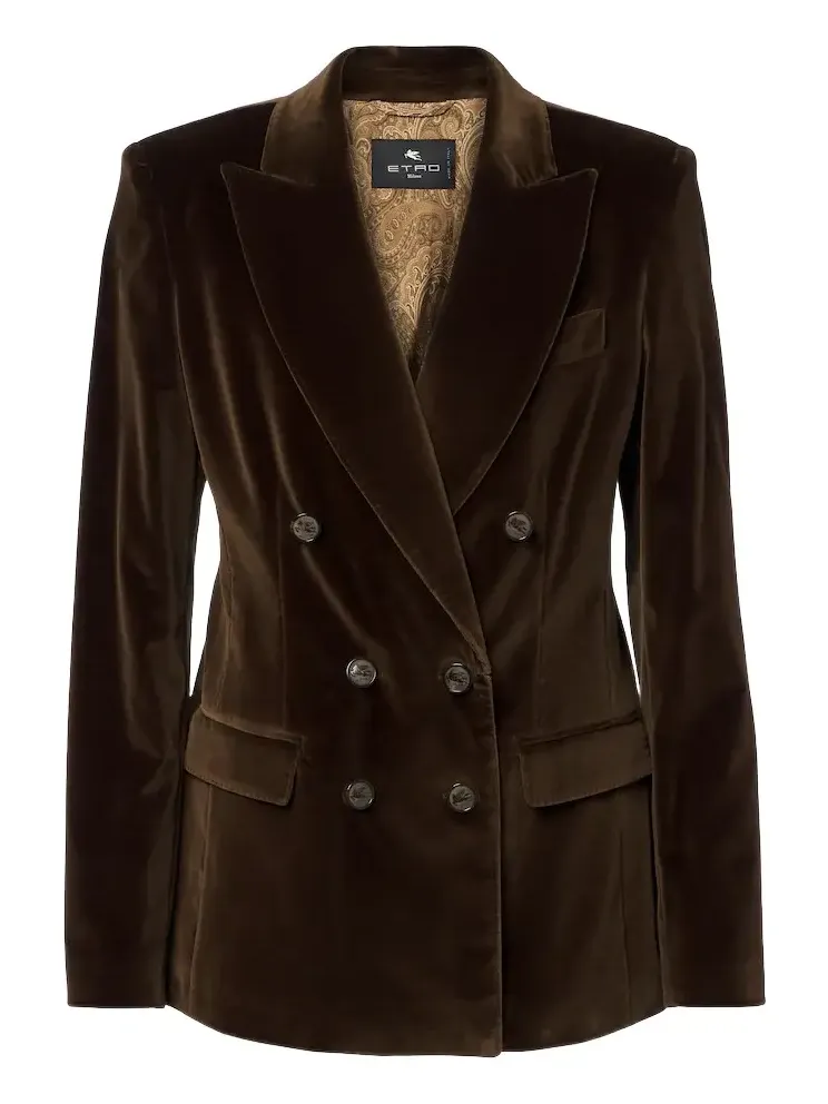 Double-breasted cotton velvet blazer Double-breasted cotton velvet blazer