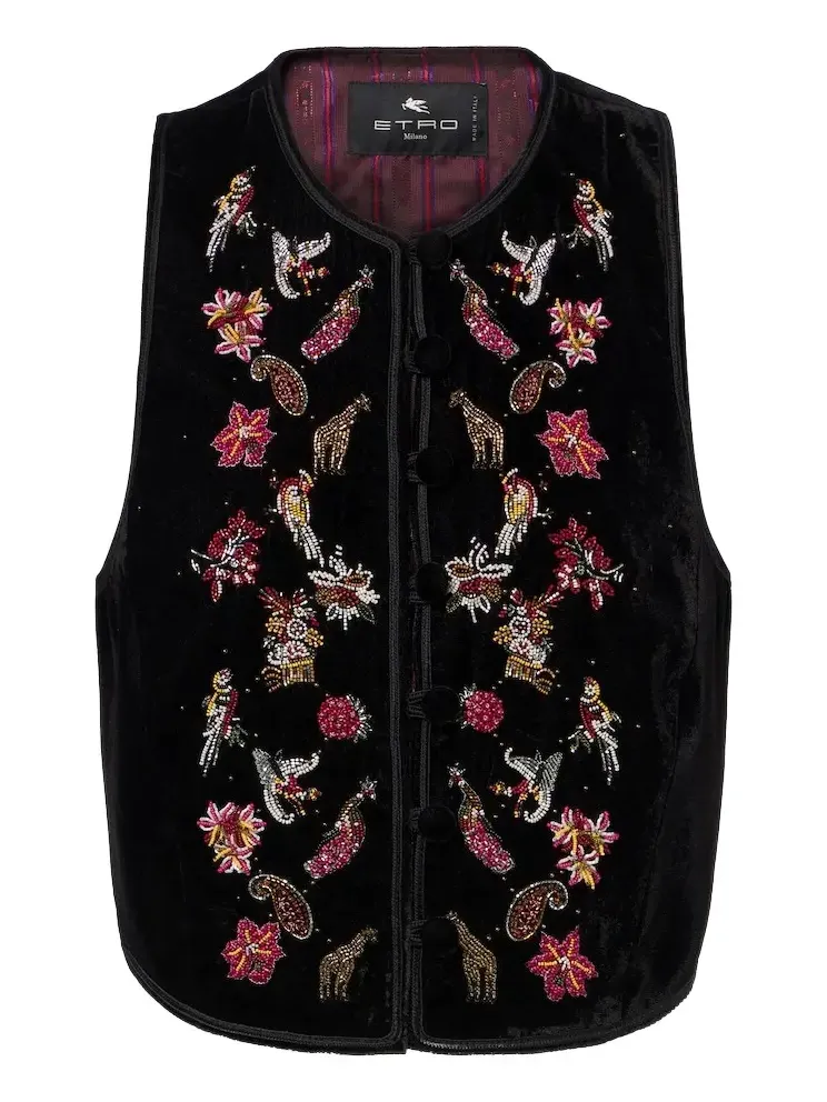 Beaded velvet vest Beaded velvet vest
