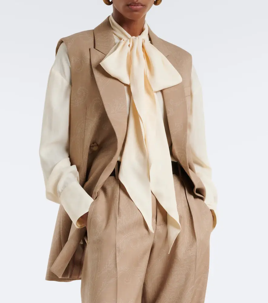 Etro Jacquard georgette blouse | Thumbnail 2 Etro Jacquard georgette blouse | Thumbnail 2
