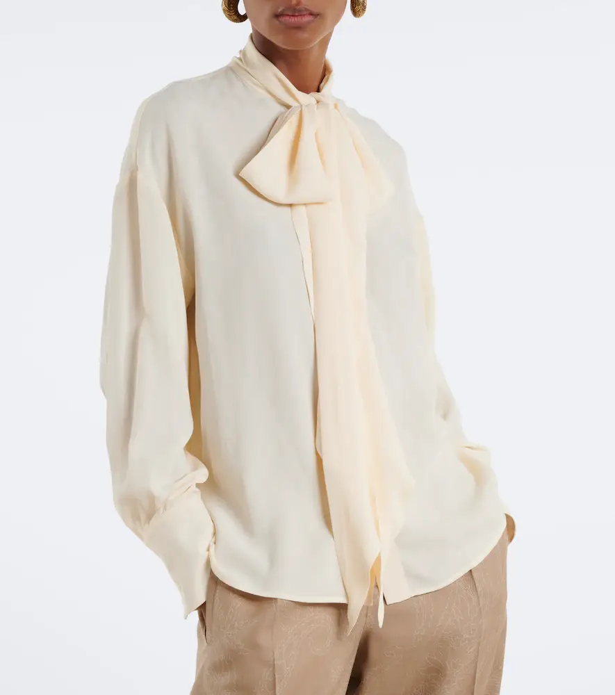 Etro Jacquard georgette blouse | Thumbnail 4 Etro Jacquard georgette blouse | Thumbnail 4