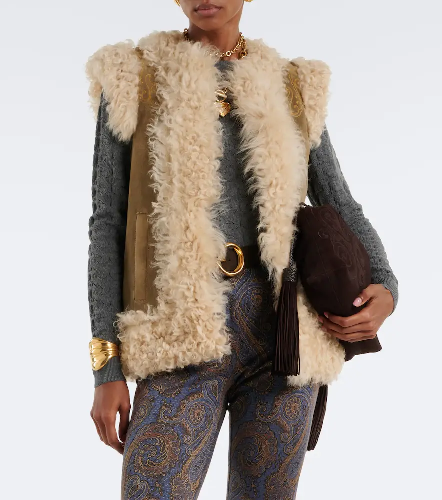 Etro Shearling-lined embroidered vest | Thumbnail 3 Etro Shearling-lined embroidered vest | Thumbnail 3