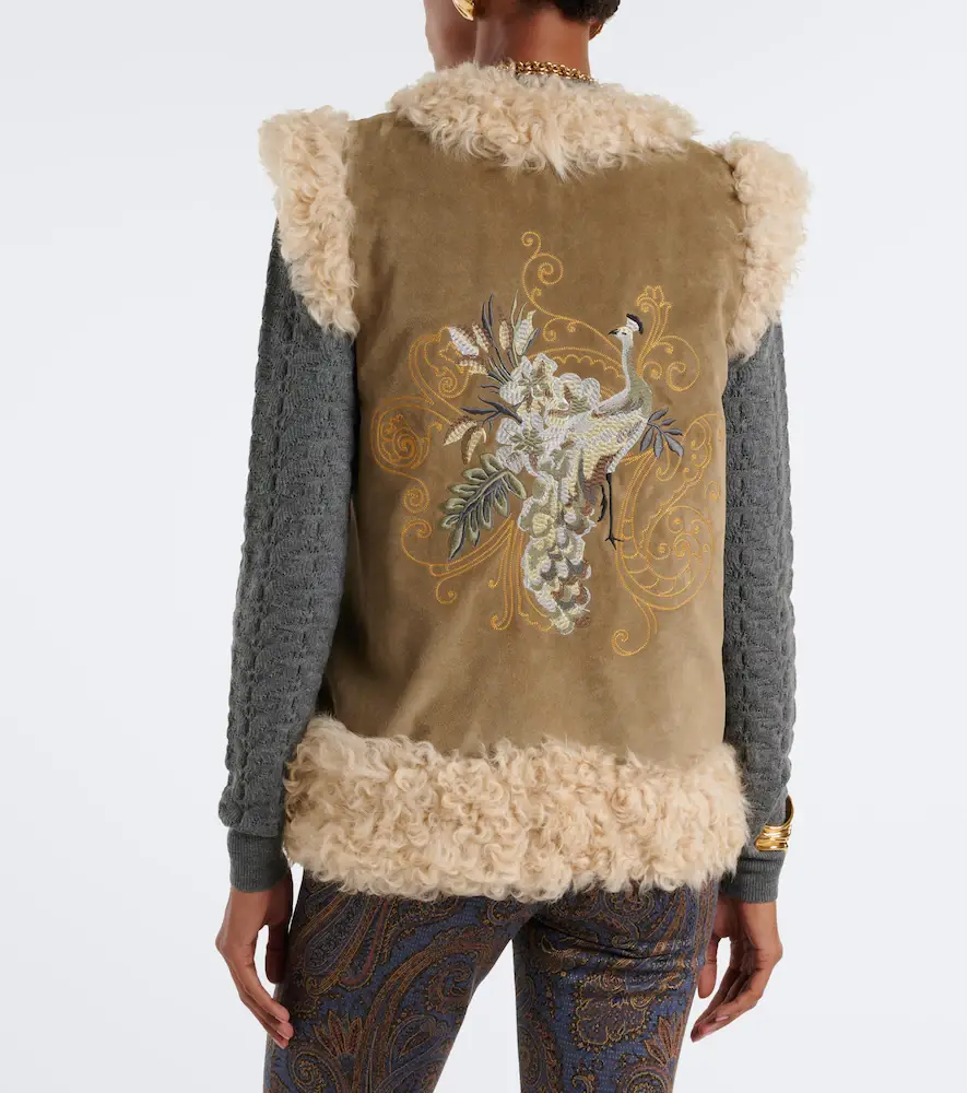 Etro Shearling-lined embroidered vest | Thumbnail 4 Etro Shearling-lined embroidered vest | Thumbnail 4