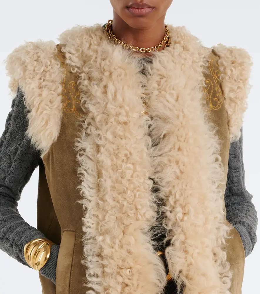 Etro Shearling-lined embroidered vest | Thumbnail 5 Etro Shearling-lined embroidered vest | Thumbnail 5