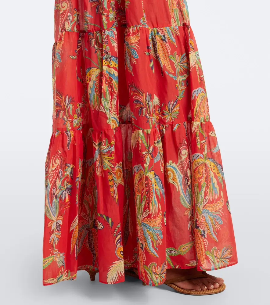 Etro Printed tiered cotton maxi dress | Thumbnail 5