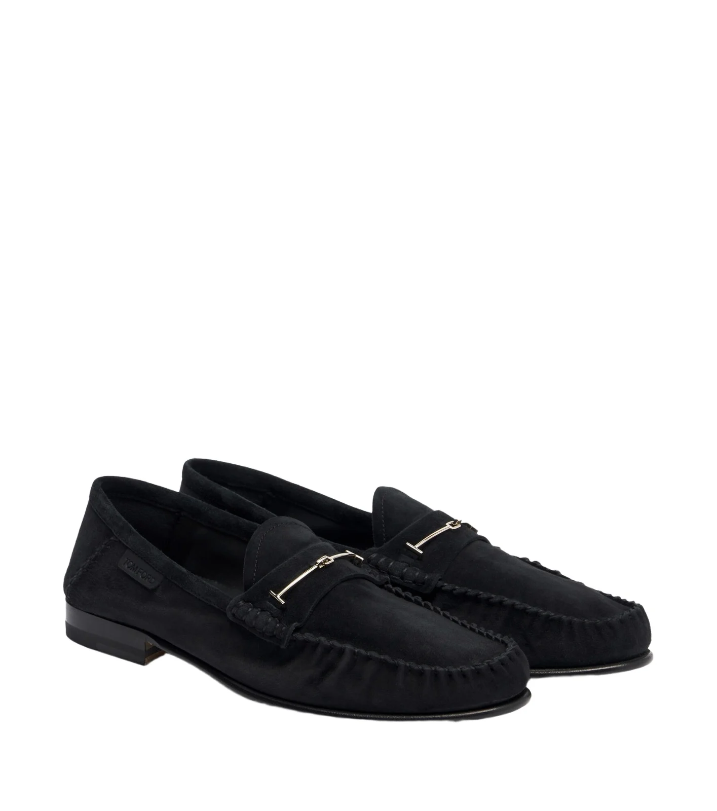 Suede penny loafers
