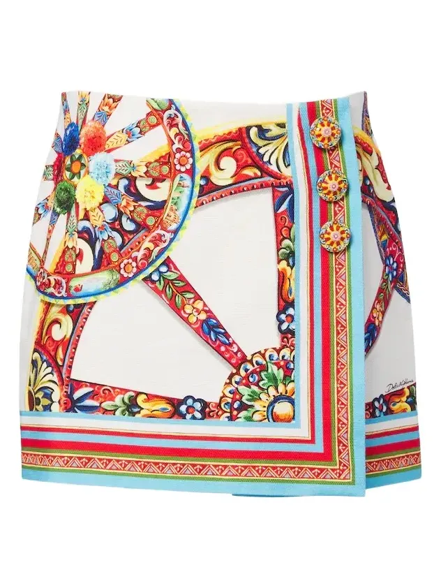Carretto cotton miniskirt
