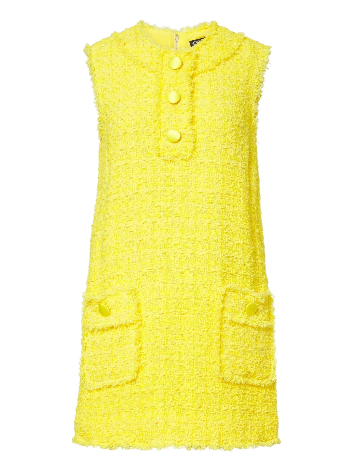Cotton-blend tweed minidress