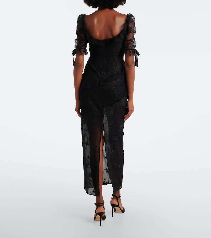 Alessandra Rich Bow-detail cotton-blend lace midi dress | Thumbnail 5 Alessandra Rich Bow-detail cotton-blend lace midi dress | Thumbnail 5