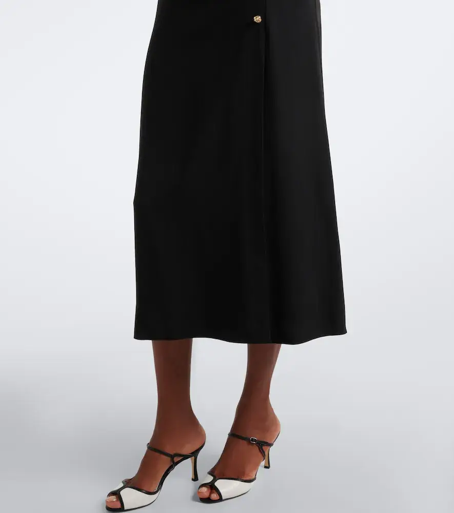 Alessandra Rich Lace-trimmed cady midi dress | Thumbnail 6 Alessandra Rich Lace-trimmed cady midi dress | Thumbnail 6