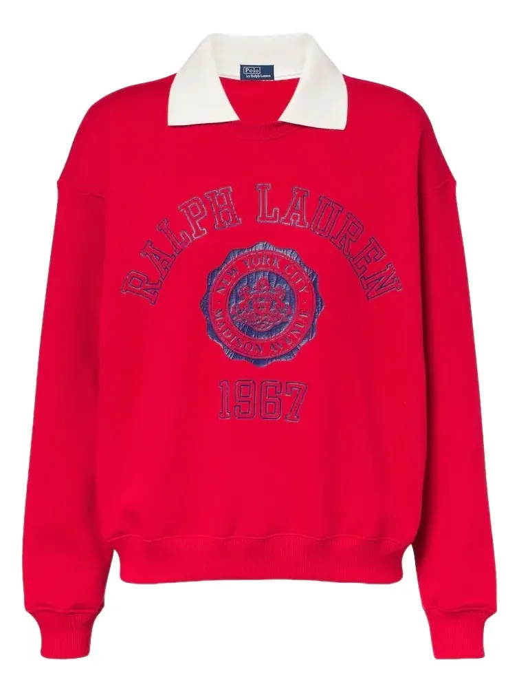 Polo Ralph Lauren Printed layered cotton-blend sweatshirt