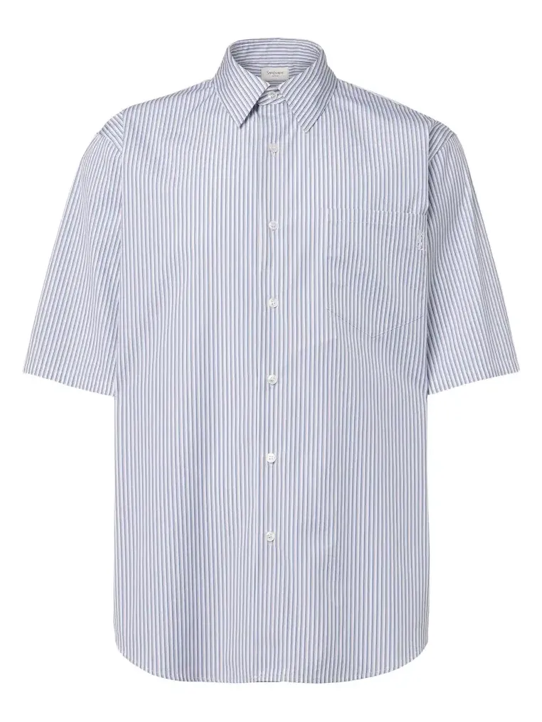Saint Laurent Cassandre striped cotton shirt