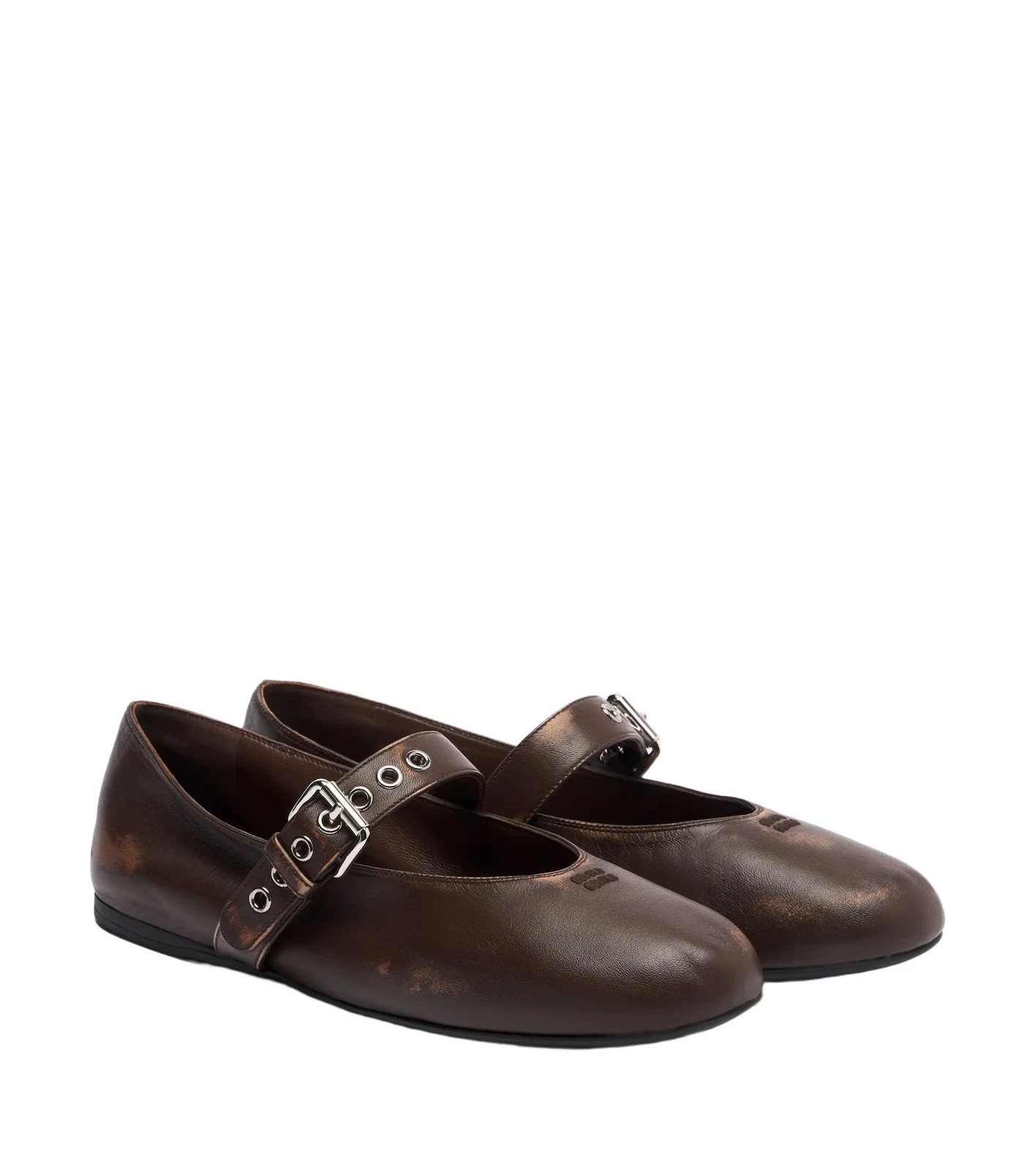 Miu Miu Leather Mary Jane flats
