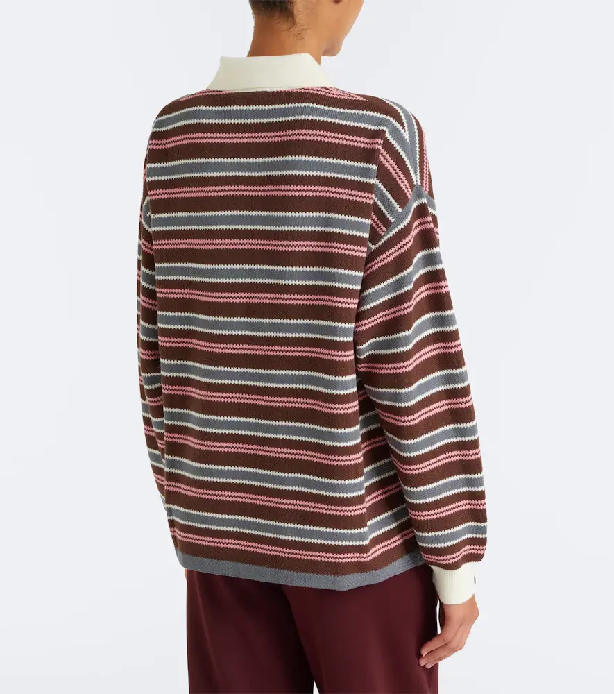 The Upside Wonder striped cotton polo sweater | Thumbnail 5