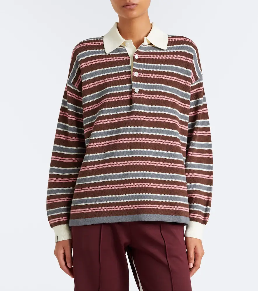 The Upside Wonder striped cotton polo sweater | Thumbnail 6