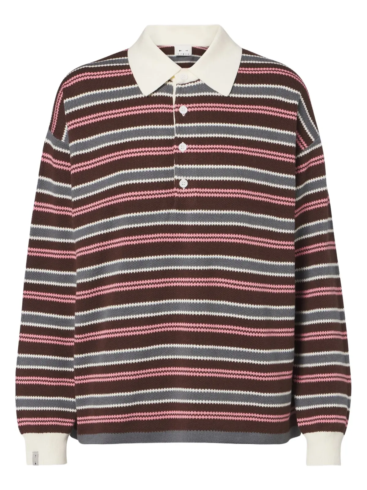 Wonder striped cotton polo sweater