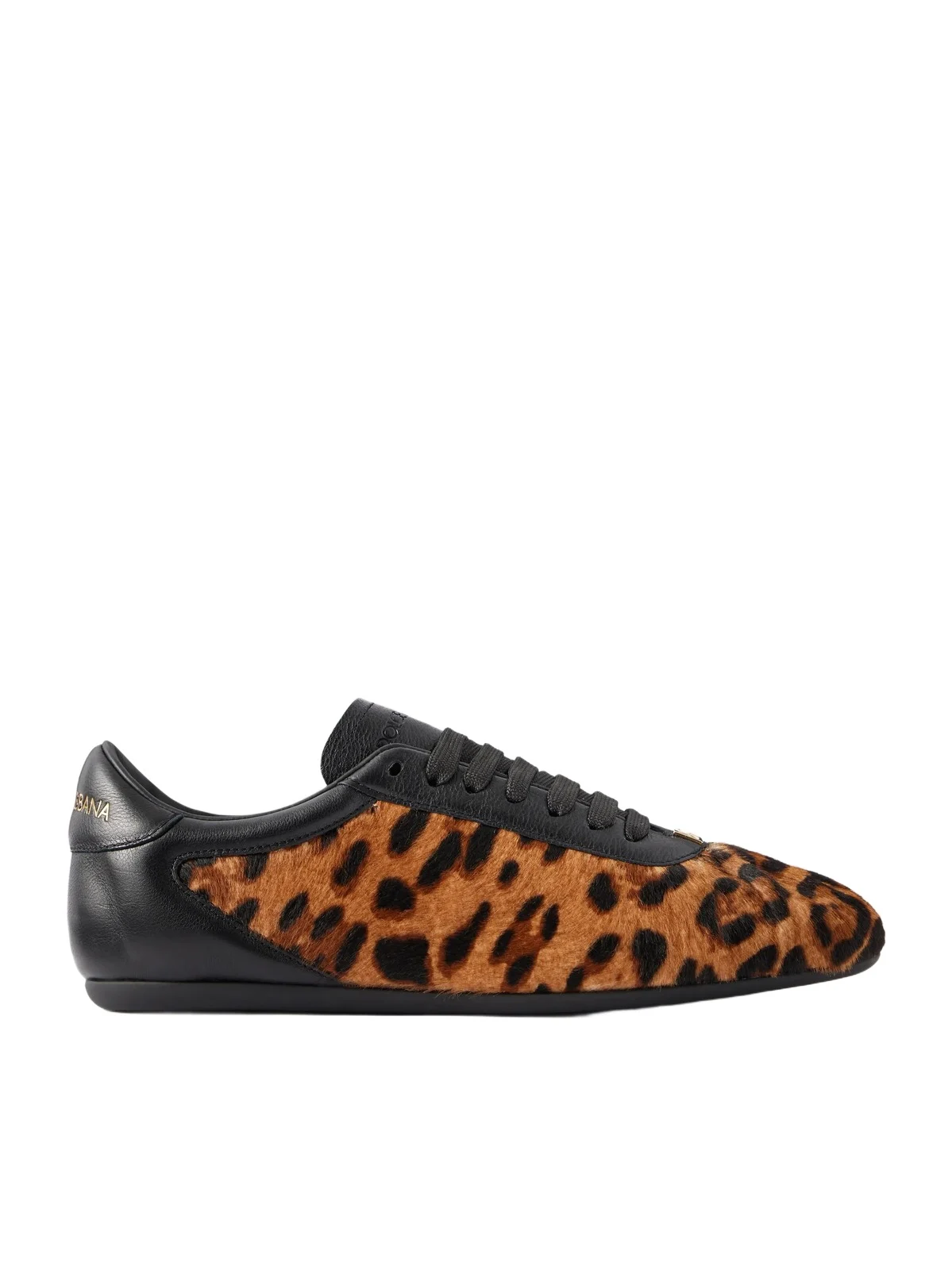 Leather-trimmed Leopard-print Plush Sneakers Leather-trimmed Leopard-print Plush Sneakers