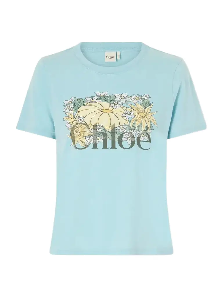 Chloé Printed Cotton-jersey T-shirt | Image 1 Chloé Printed Cotton-jersey T-shirt | Image 1