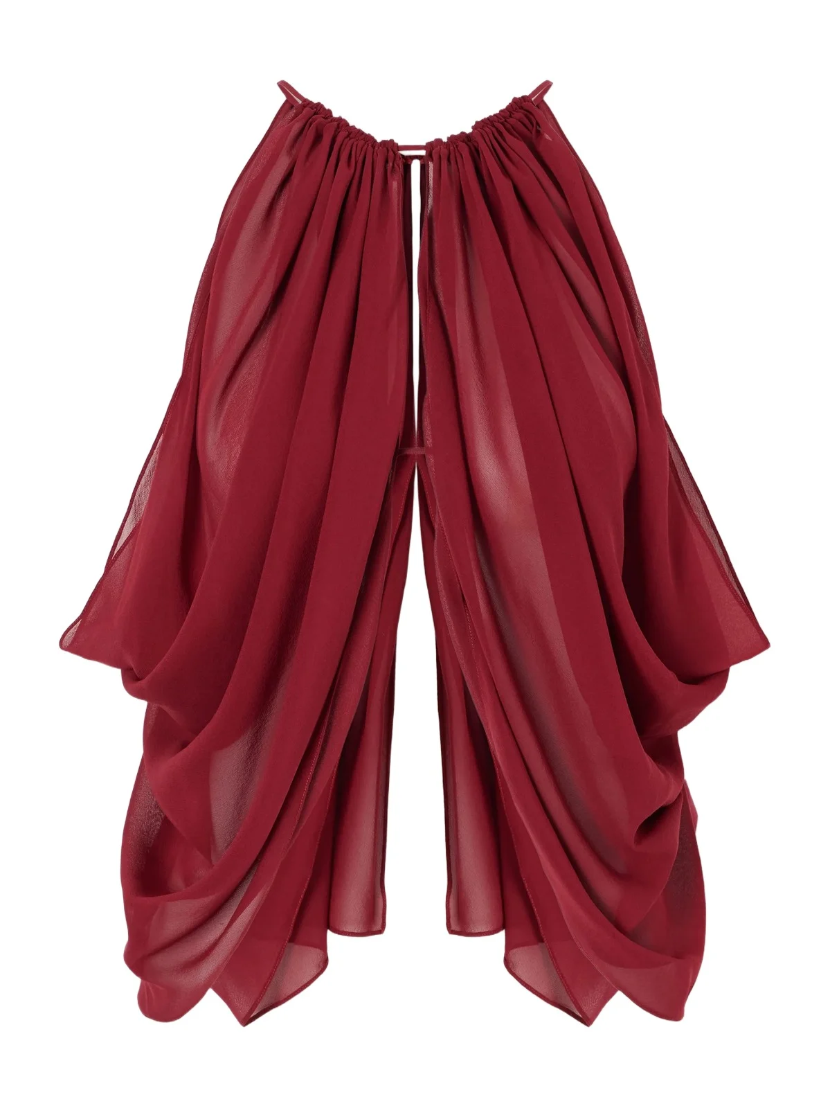 Aflalo Reysa Ruched Silk-crepe Top