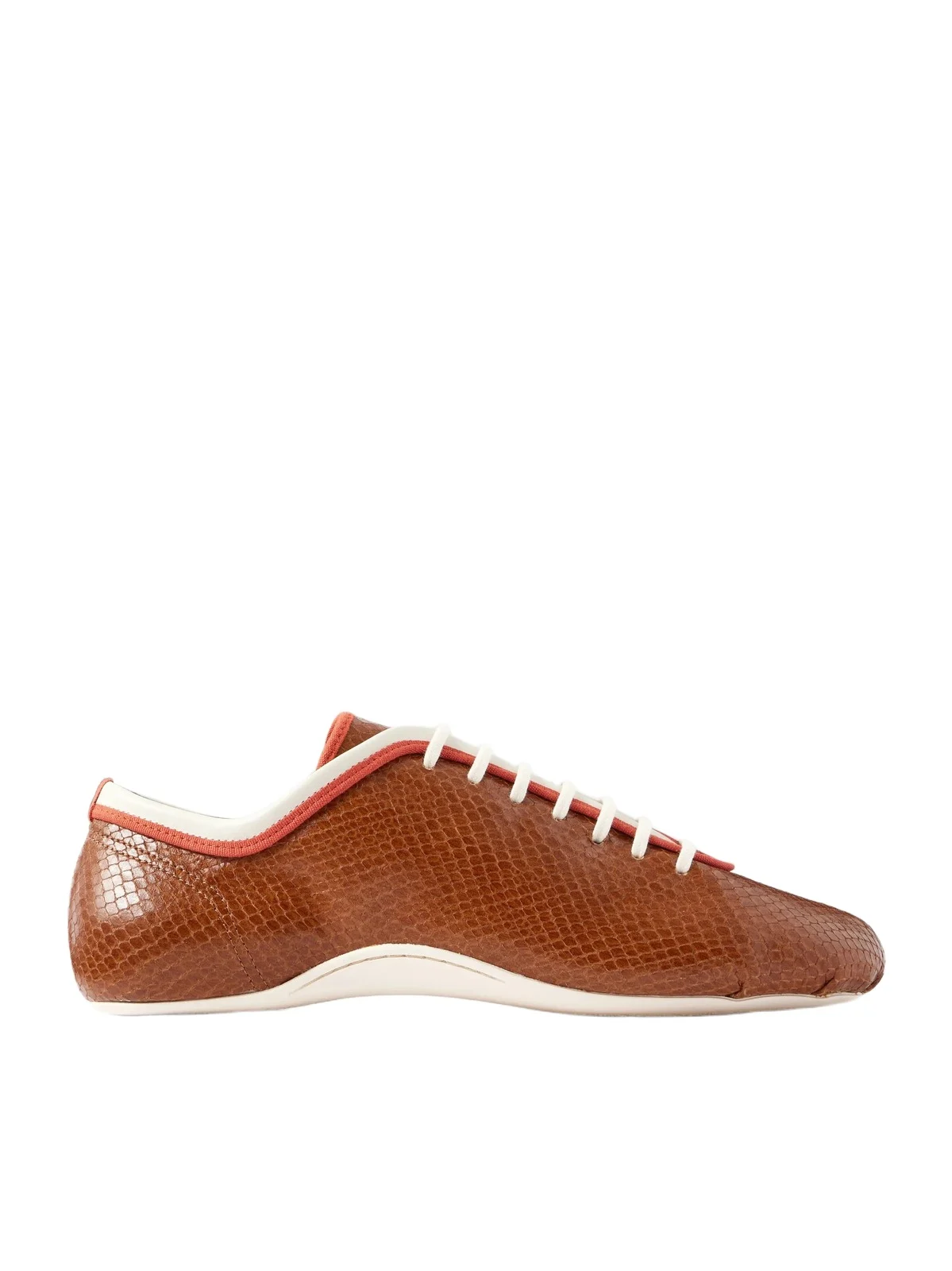 Dries Van Noten Snake-effect Leather Sneakers