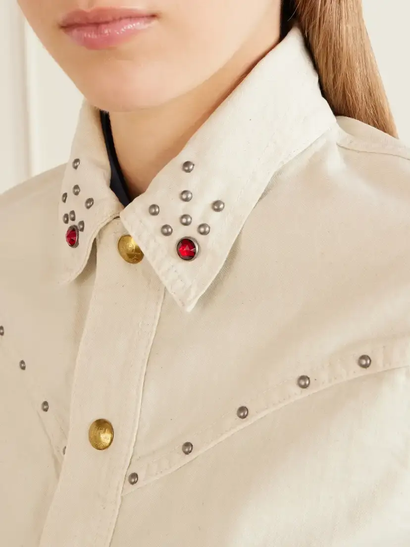 RRL Ida Cropped Embellished Denim Jacket | Thumbnail 5 RRL Ida Cropped Embellished Denim Jacket | Thumbnail 5