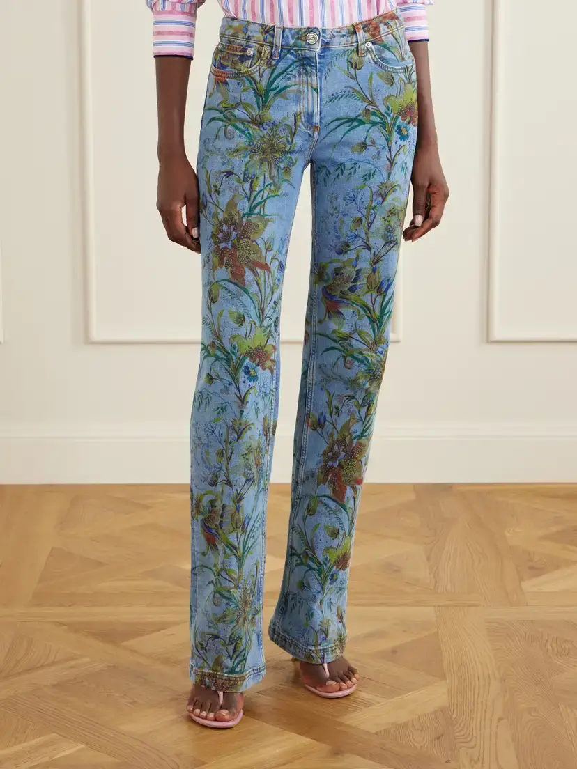 Etro Floral-print Straight-leg Jeans | Thumbnail 3