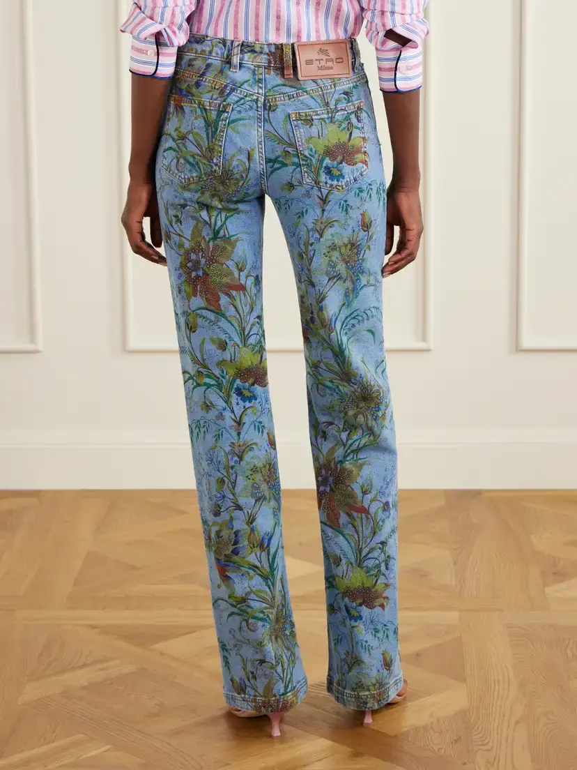 Etro Floral-print Straight-leg Jeans | Thumbnail 4